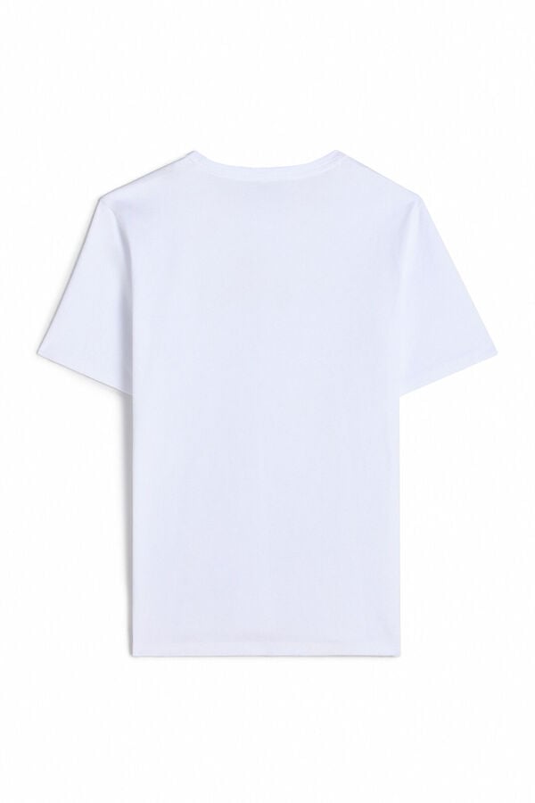 OOTO T-shirt básica com bordado avião OOTO Branco