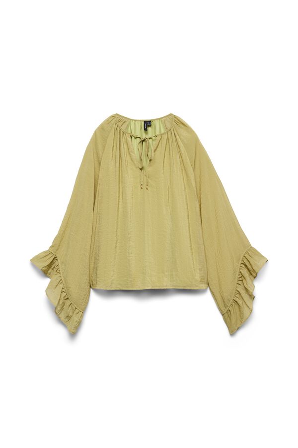 Vero Moda Curve Top manga volante talla grande Verde