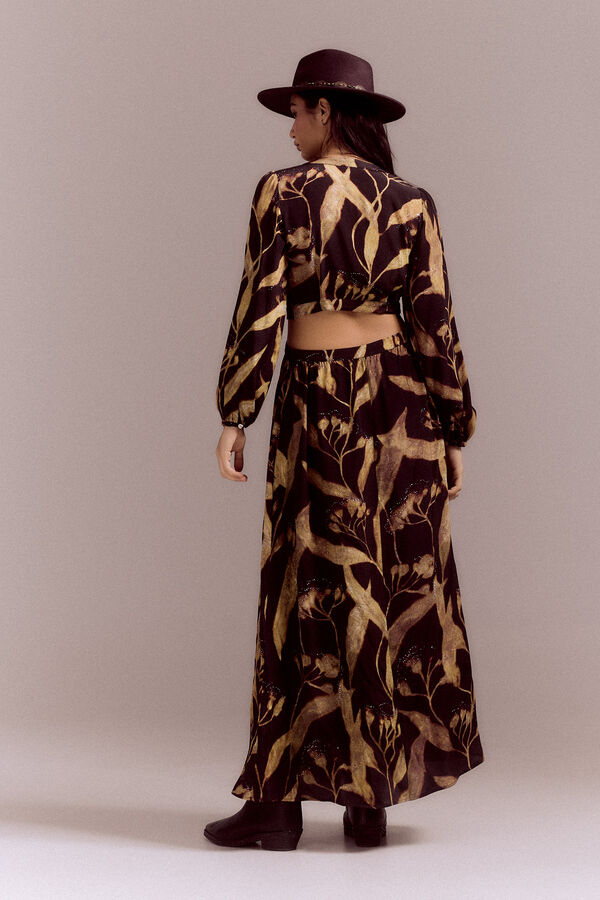 Slowlove Vestido estampado com aberturas Multicolorido