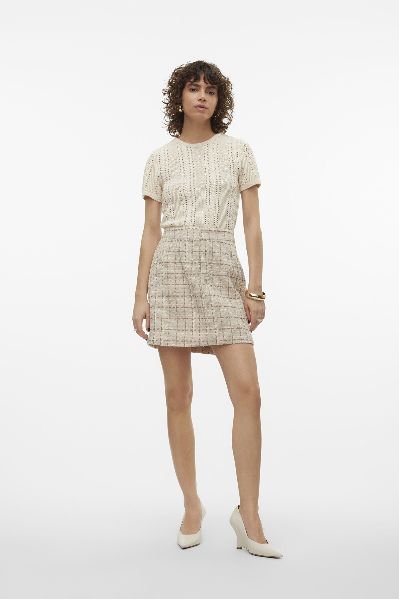 Vero Moda Saia curta Tweed