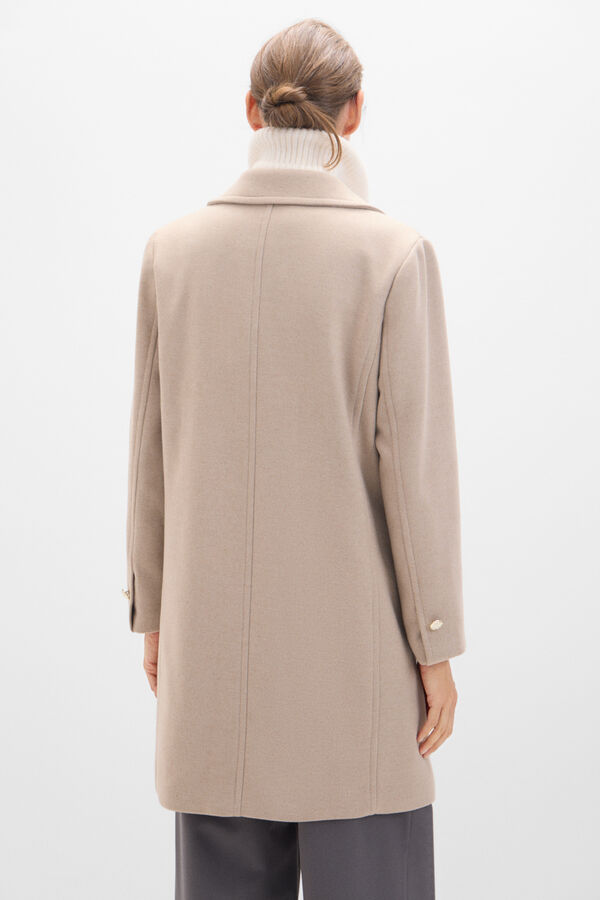 Cortefiel Abrigo militar doble cruce Beige