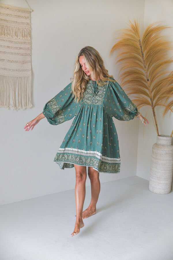 Jaase Vestido curto Adela Verde
