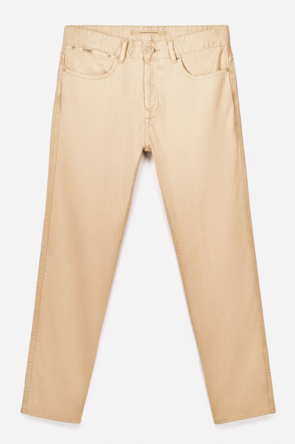 OOTO Jeans 5 bolsillos color slim Dorado