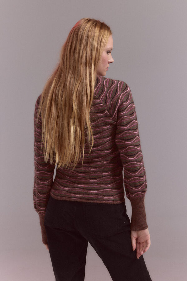 Slowlove Su&eacute;ter estruturado ondulado Subiu