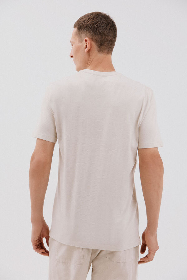 Cortefiel Camiseta liso falsa Tostado