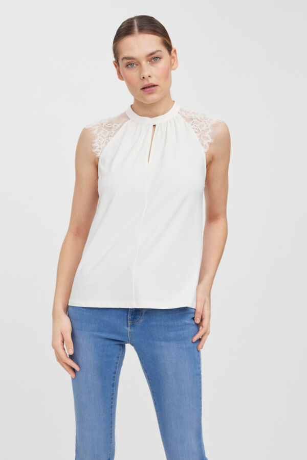 Vero Moda Top renda Branco