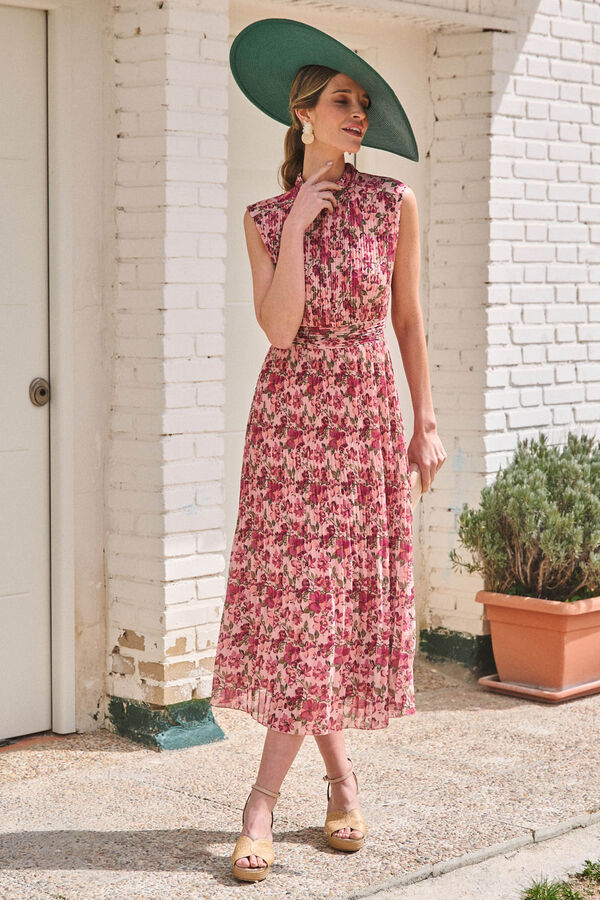 Pol&iacute;n Et Moi Vestido plisado Gala Rosa