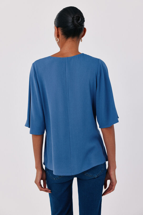 Cortefiel Blusa de renda Azul