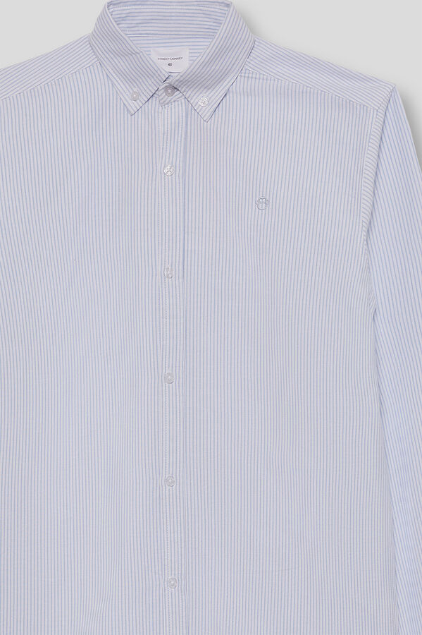 Street Monkey Camisa oxford rayas Azul