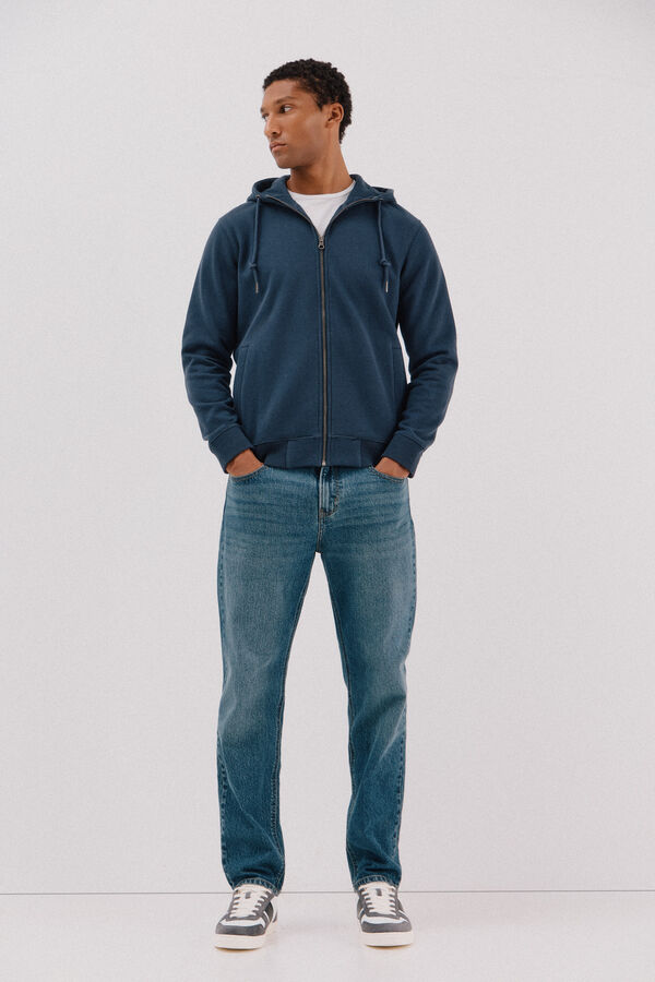 Cortefiel C&aacute;rdigan con capucha Azul marino