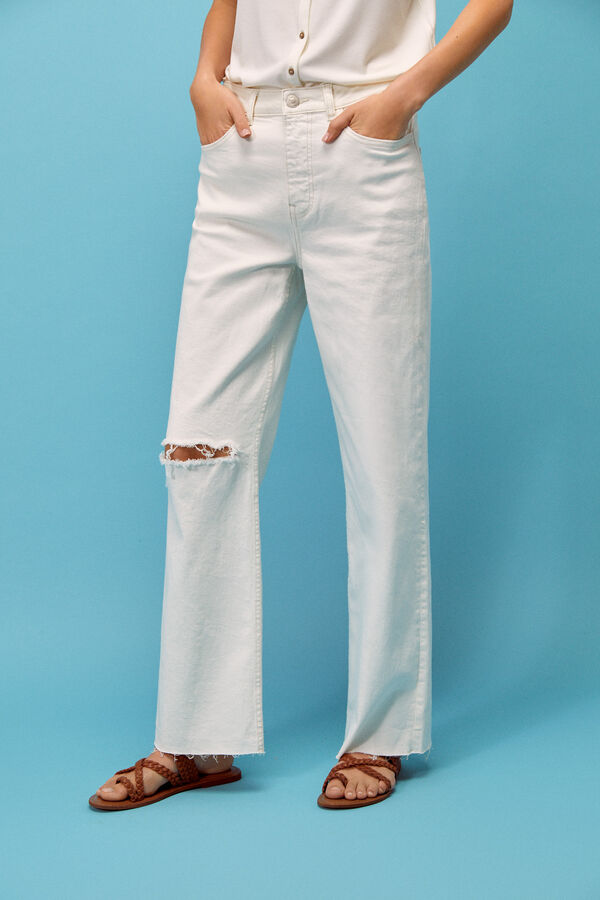 Cortefiel Jeans fit new flare Branco