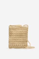 Cortefiel Mala de tiracolo entran&ccedil;ada Castanho