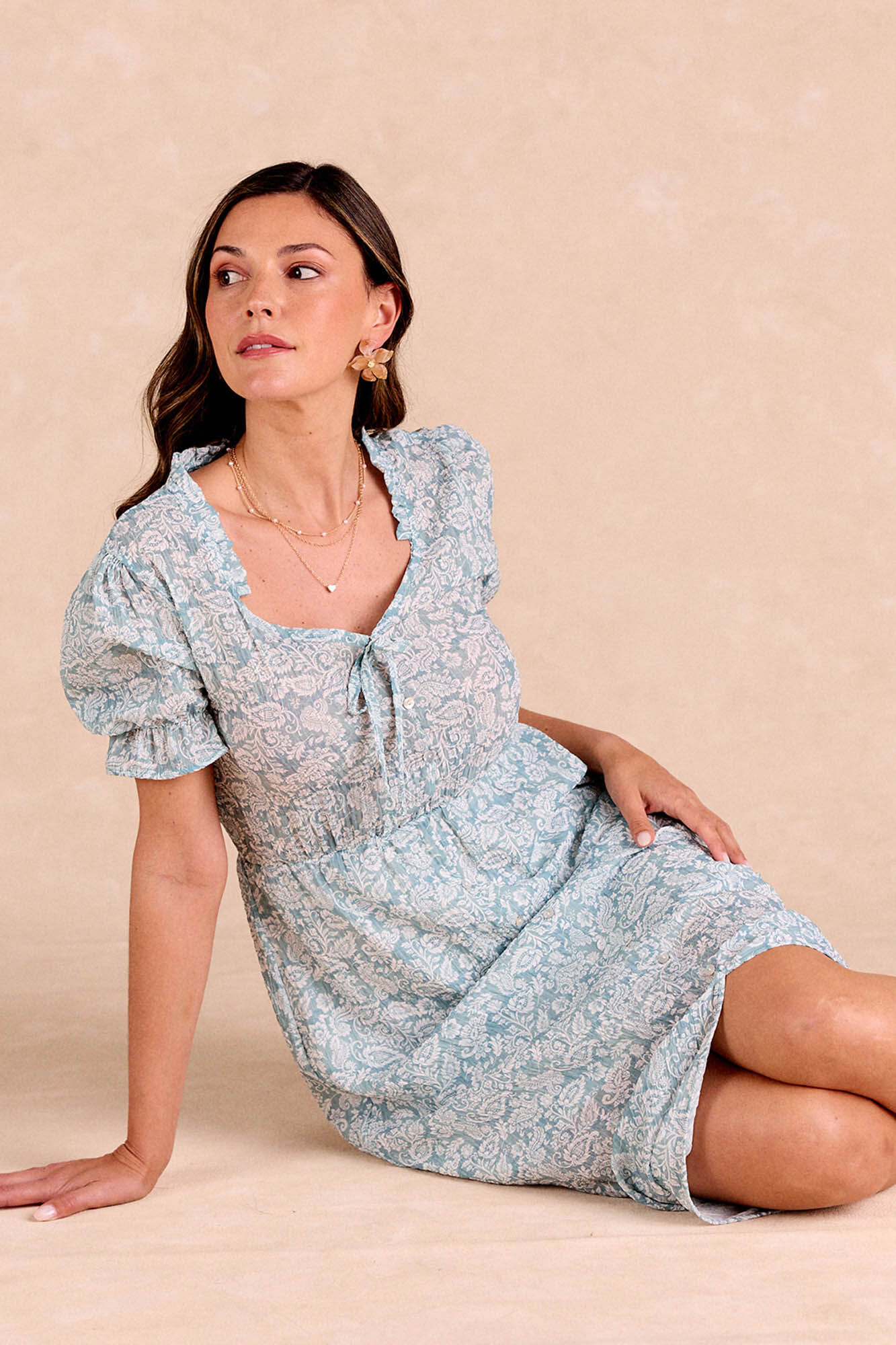 Pol&iacute;n Et Moi Vestido longo de eucalipto