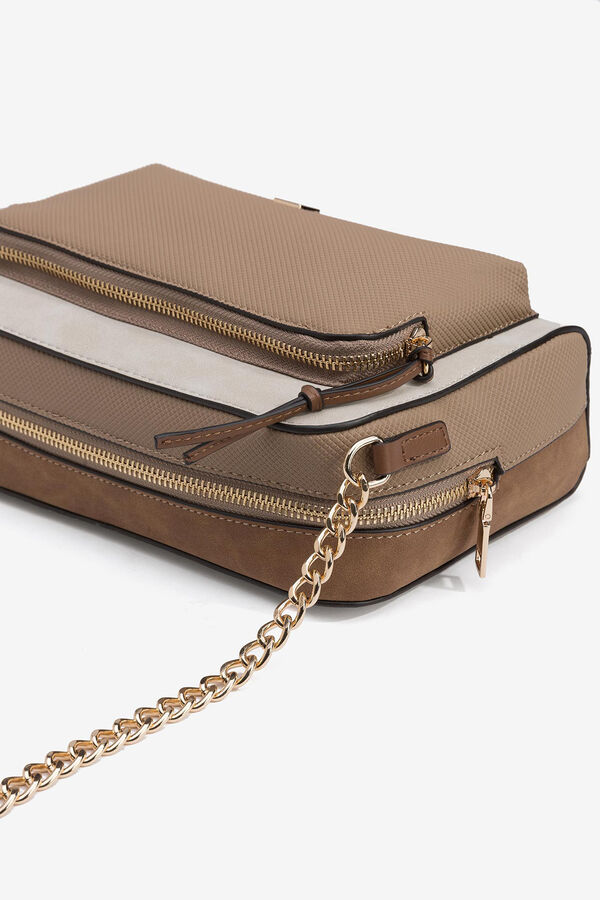 Vilanova Bolso bandolera tricolor Beige