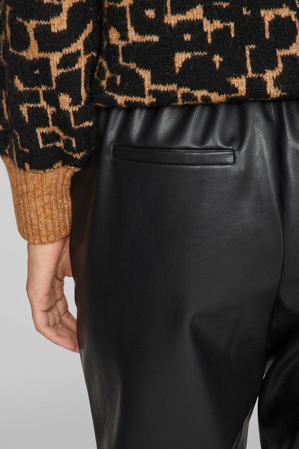 Vila Pantal&oacute;n largo polipiel Negro