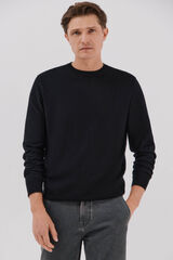 Cortefiel Jersey algod&oacute;n cashmere cuello caja Negro
