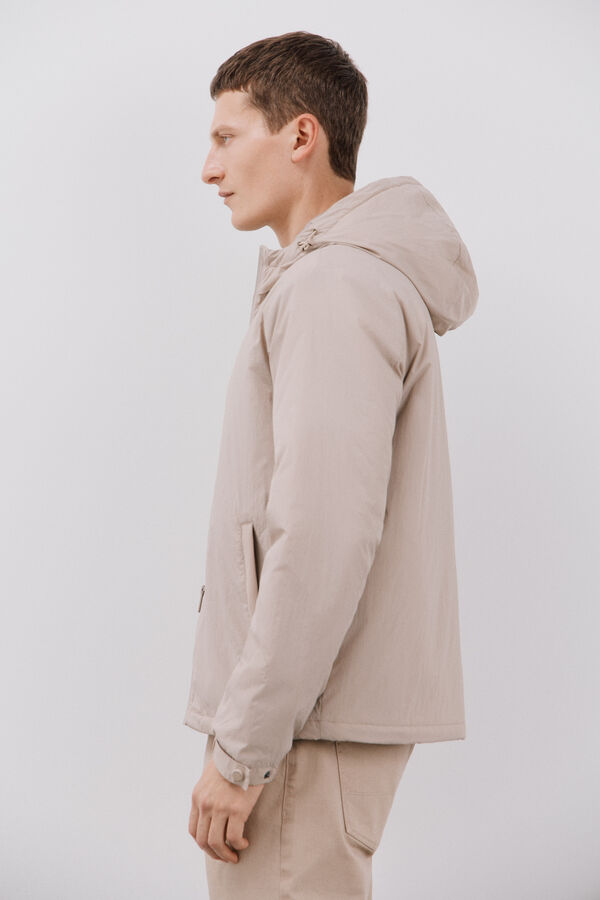 Cortefiel Cazadora capucha Beige