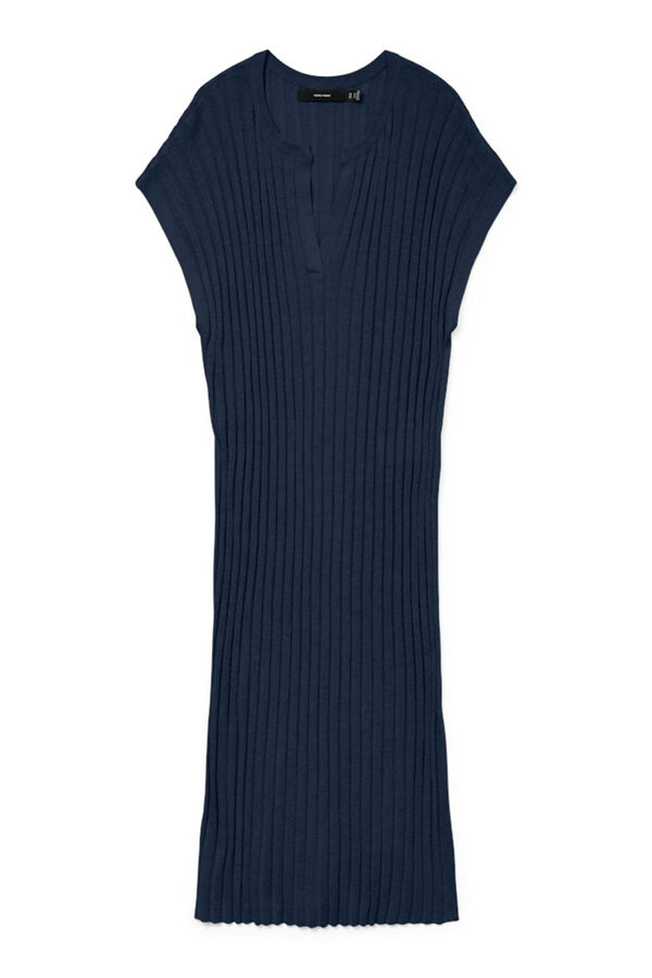 Vero Moda Vestido midi canal&eacute; Azul marino