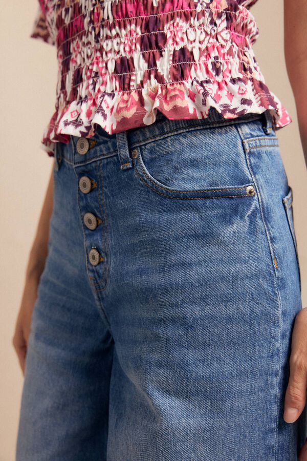 Slowlove Jeans de bot&otilde;es largos Azul