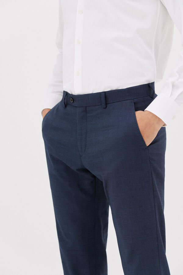 Cortefiel Pantalón ojo perdiz en tailred fit Azul