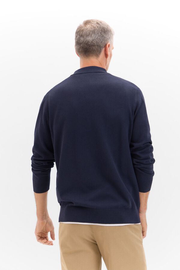 Cortefiel Jersey ponto pesco&ccedil;o polo Azul