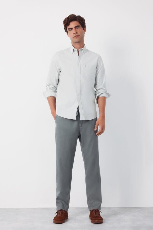 Cortefiel Cal&ccedil;as chino tapered leves Verde