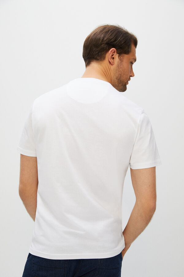 Cortefiel T-shirt estampado manga curta Branco