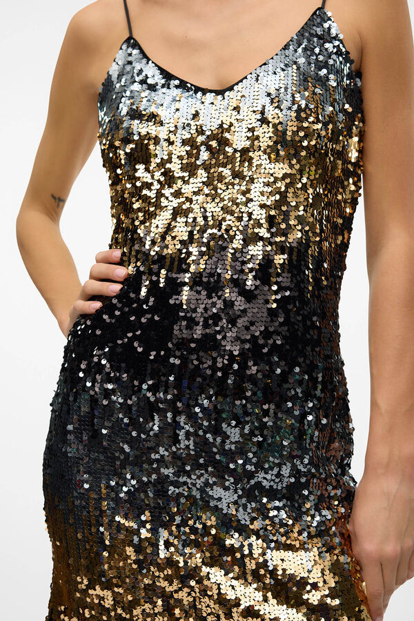 Vero Moda Vestido corto lentejuelas Negro