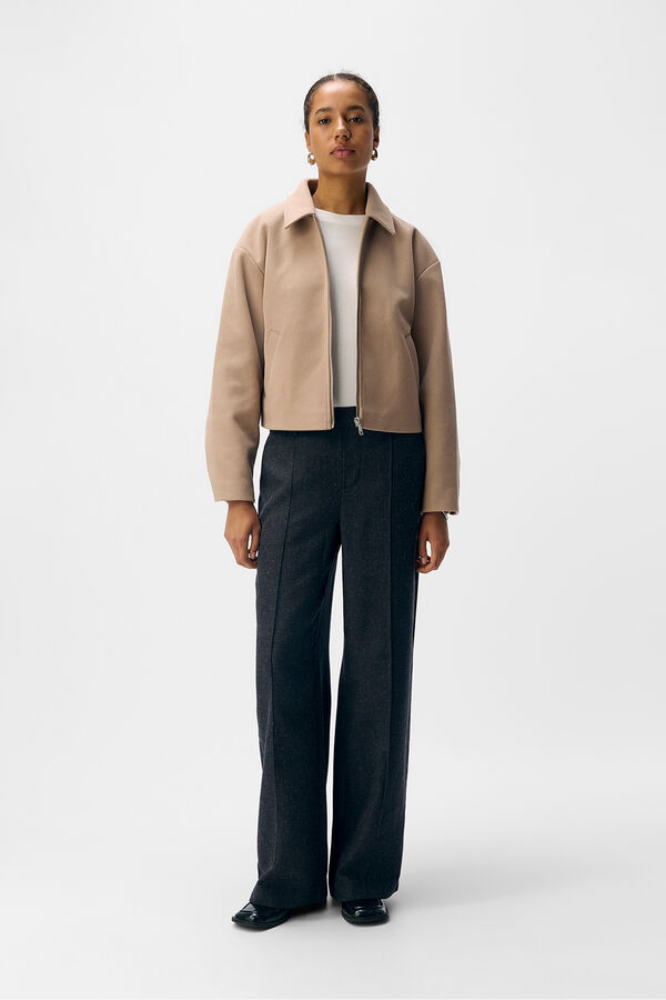 Object Chaqueta fieltro manga larga Beige