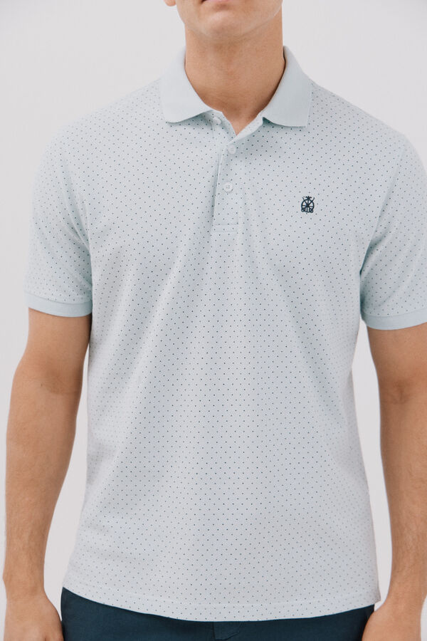 Cortefiel Polo estampado Azul