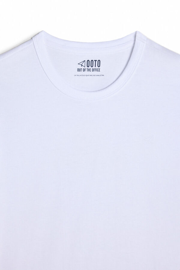 OOTO T-shirt básica com bordado avião OOTO Branco