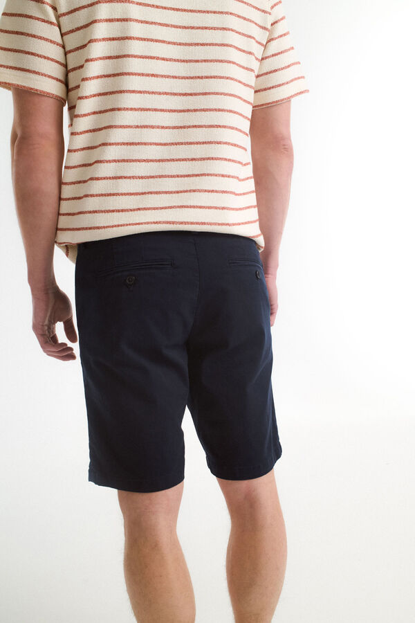 Selected Pantal&oacute;n chino corto confeccionado con lino Negro