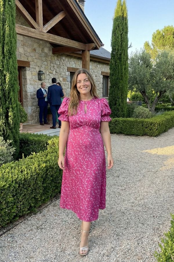 Pol&iacute;n Et Moi Vestido estampado Gloria Rosa