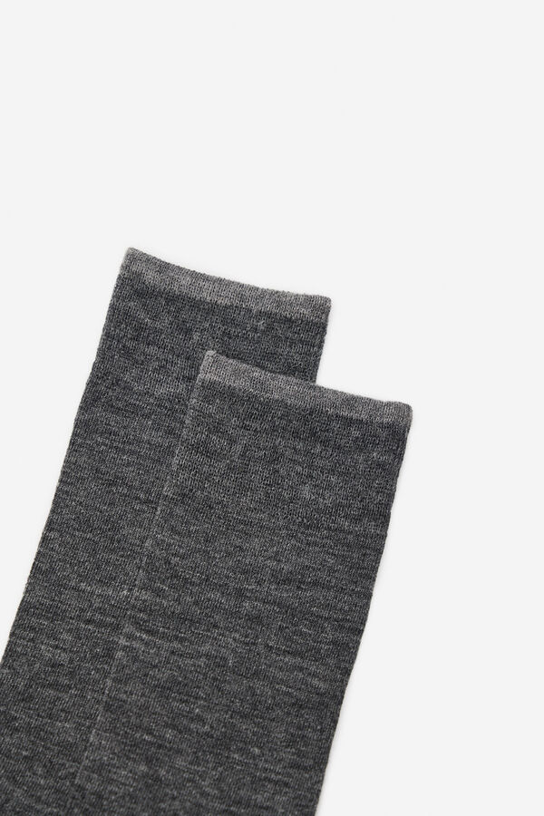Cortefiel Calcet&iacute;n lana liso Gris