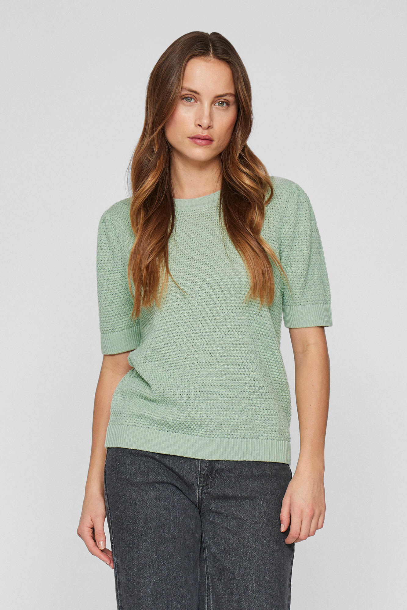 Vila Top de punto de manga corta