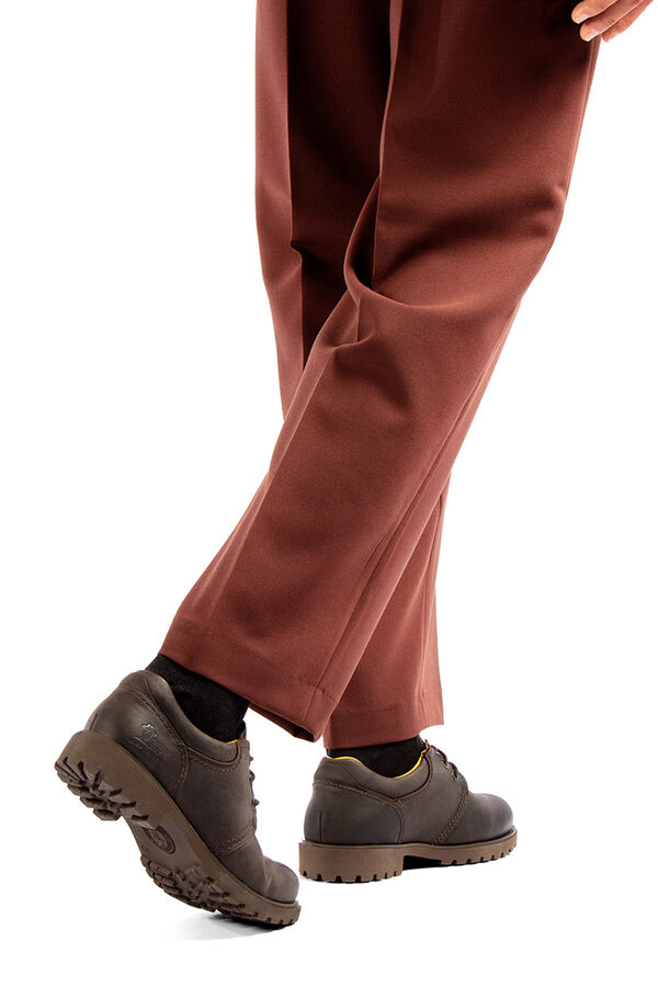 Panama Jack Zapato hombre piel Marr&oacute;n oscuro