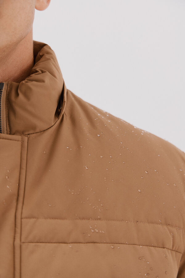 Cortefiel Parka acolchada Camel