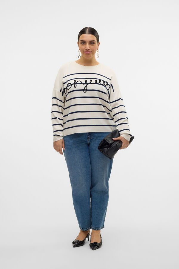 Vero Moda Curve Su&eacute;ter de malha fina plus size Cinzento