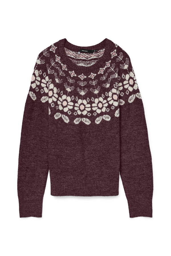 Vero Moda Jersey de mujer de manga larga con estampado Morado