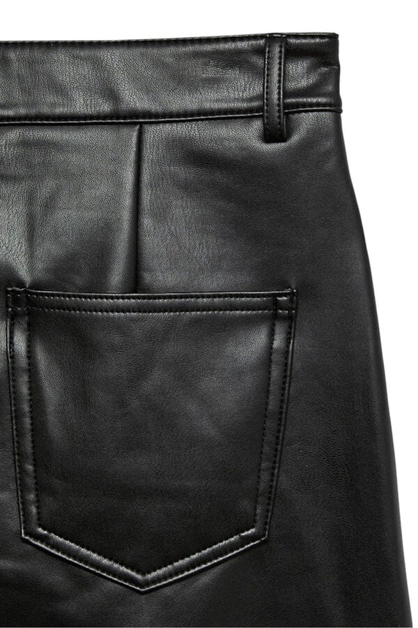 Vero Moda Medidas da saia em couro sint&eacute;tico Preto
