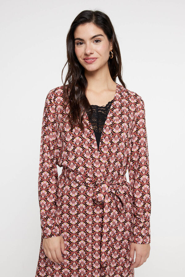 Vero Moda Vestido comprido cruzado Castanho