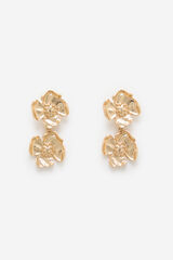 Cortefiel Pendientes flor doble Dorado
