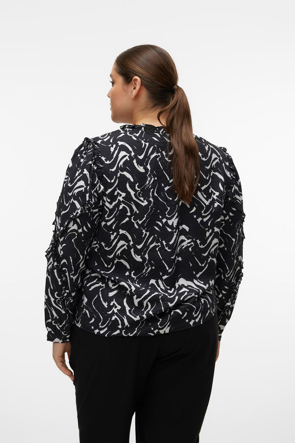 Vero Moda Curve Camisa de manga comprida tamanho grande Preto