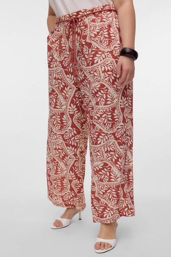 Vero Moda Curve Saia midi estampada plus size Vermelho