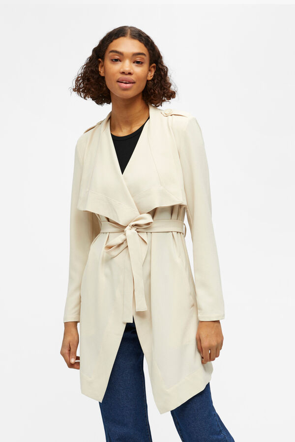 Object Chaqueta con cintur&oacute;n Beige