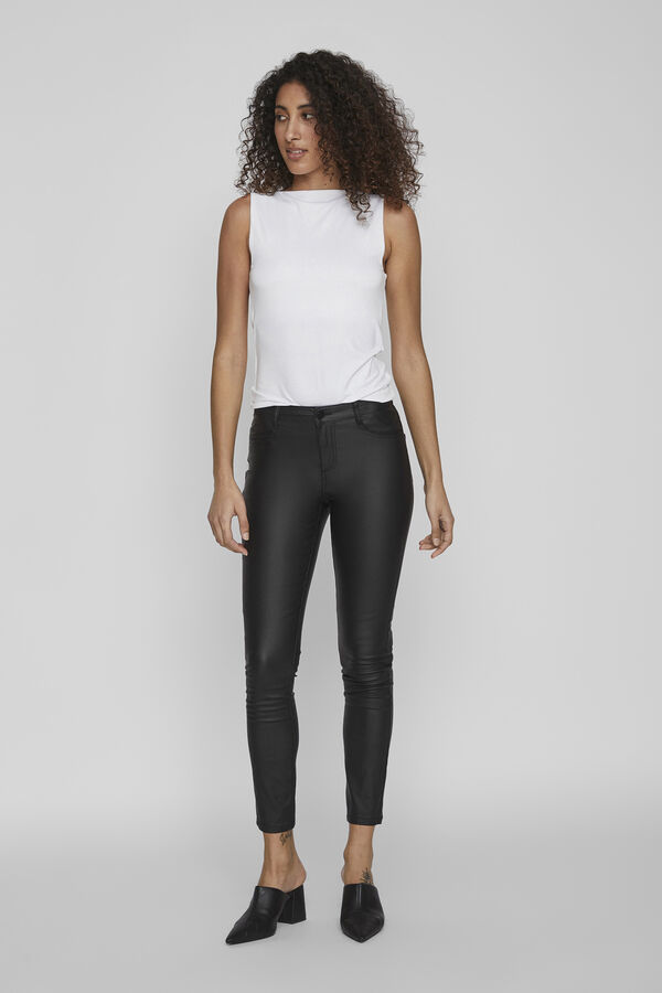 Vila Pantal&oacute;n skinny fit encerado Negro