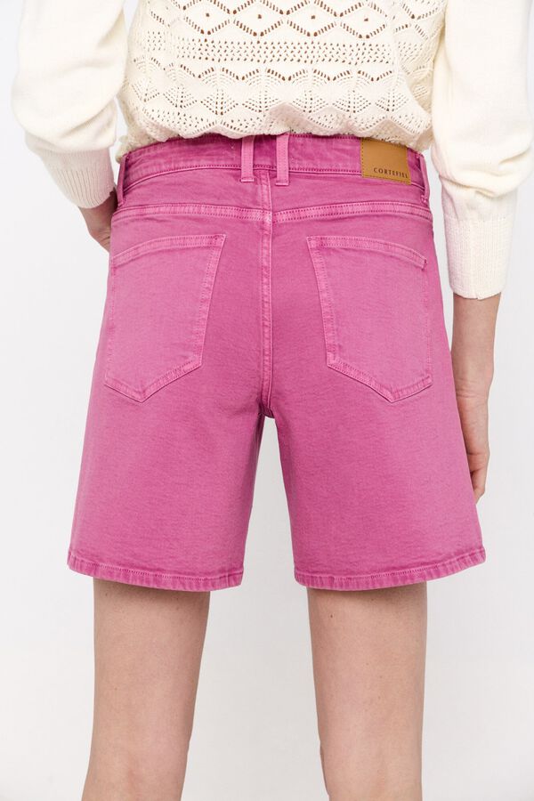 Cortefiel Bermuda vaqueira conforto Roxo