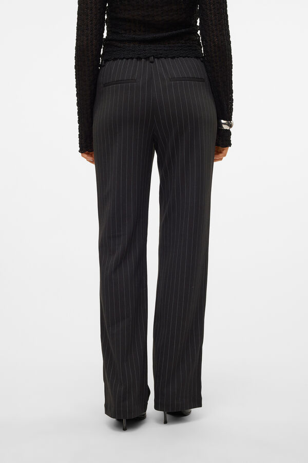 Vero Moda Cal&ccedil;a de terno listradas Preto