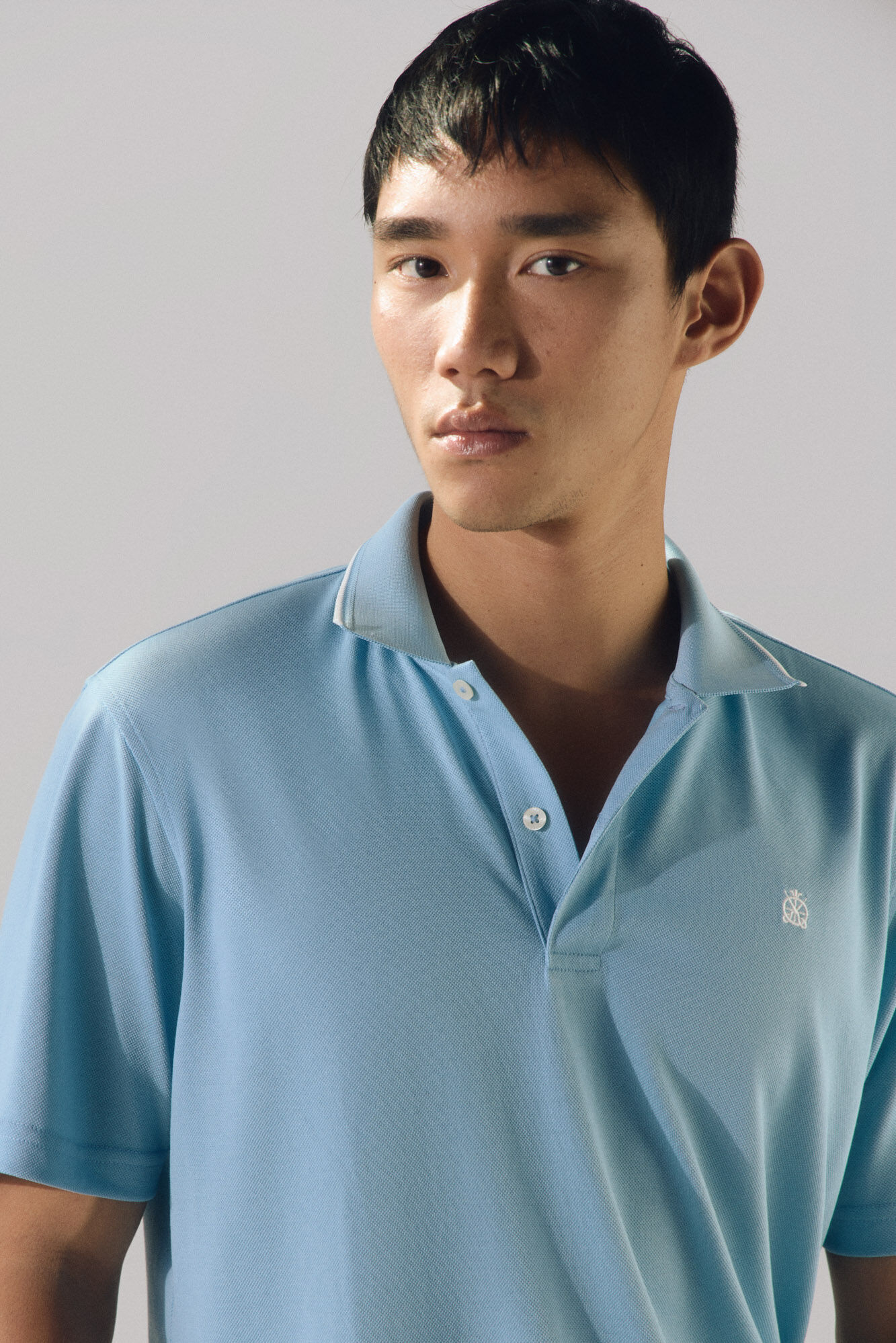 Cortefiel Camisa p&oacute;lo com gola jacquard Coolmax&reg;