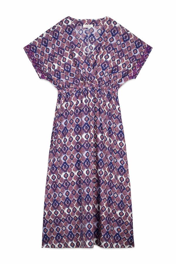 Slowlove Vestido longo estampado Multicolorido